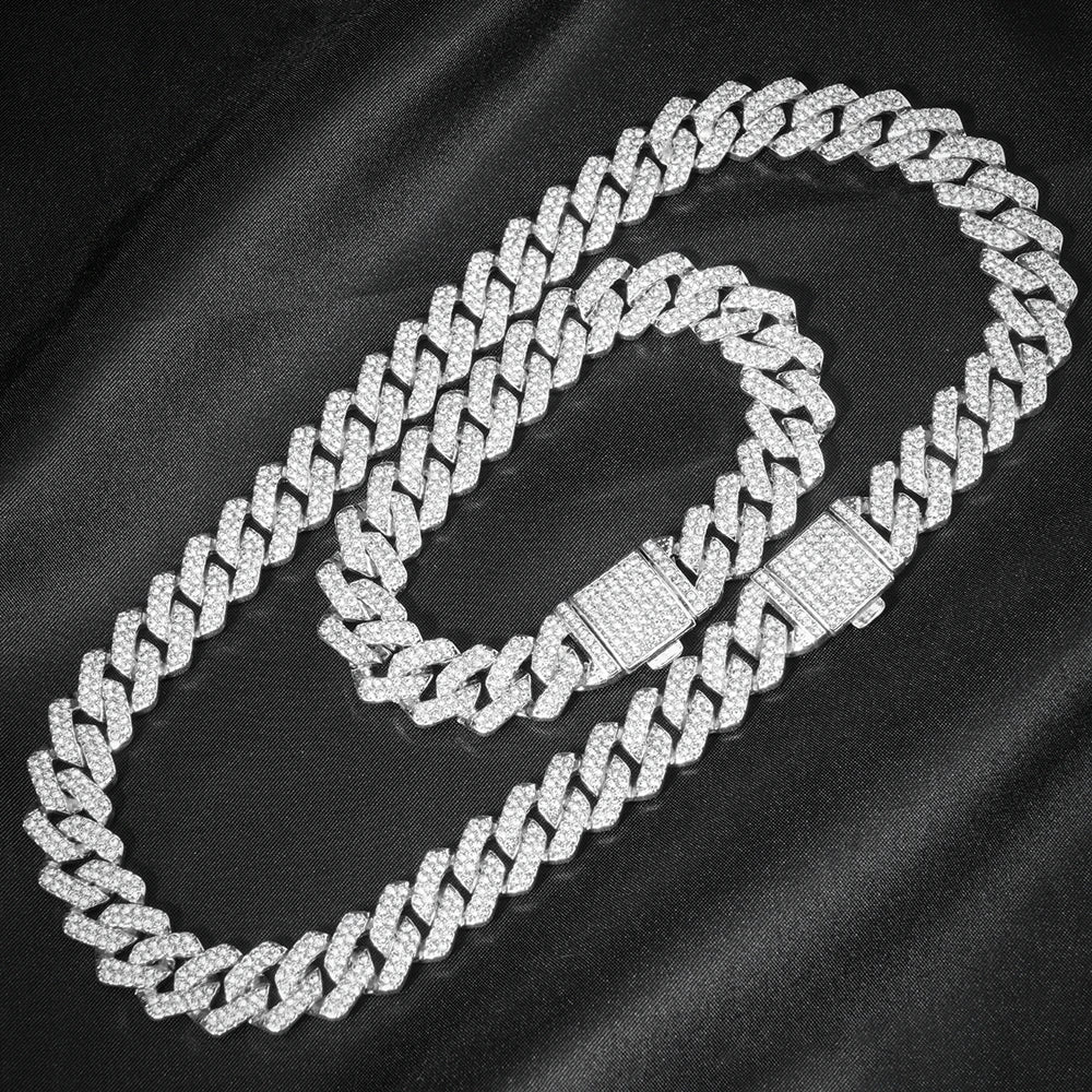 Iced Cuban Chain Watch Combo