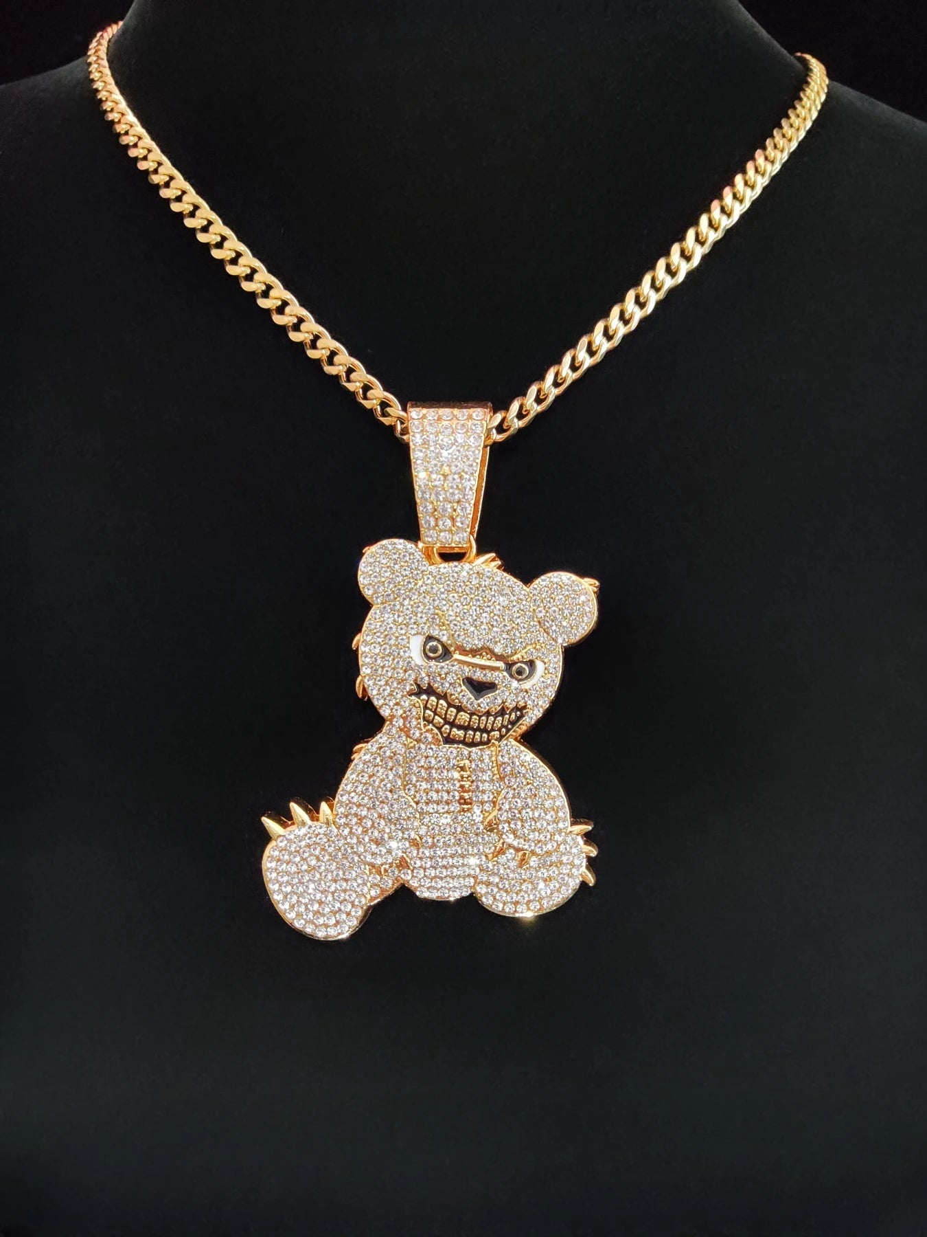 Hip Hop Bear Shape Pendant Necklace
